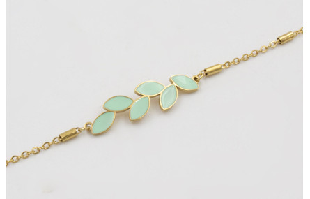 Pulsera acero inoxidable cadena eslabón con tubo c