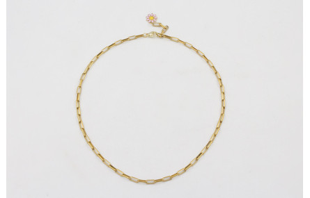 Collar acero inoxidable cadena de eslabón rectangu