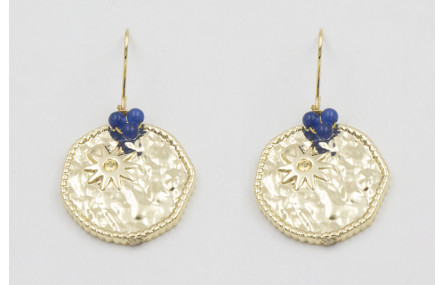 Pendientes acero inoxidable gancho con chapa plane