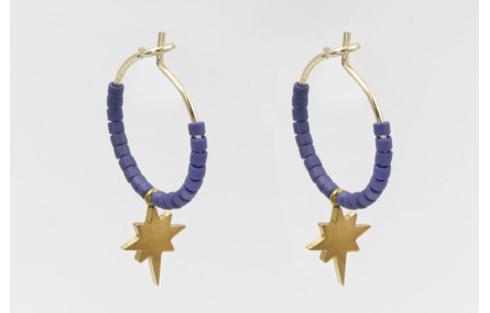 Pendientes acero inoxidable aro pequeño con miyuki