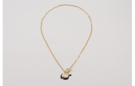 Collar cadena eslabones con cierre de T pequeño,ba