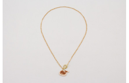 Collar cadena eslabones con cierre de T pequeño,ba