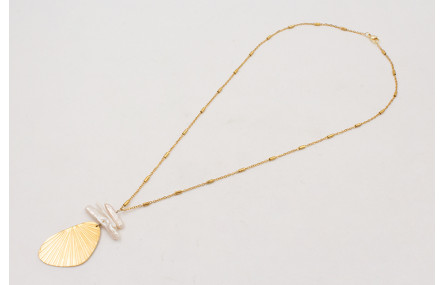 Collar cadena de tubitos de ACERO con ala de marip