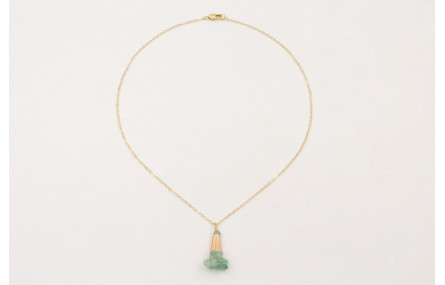 Collar cadena eslabón pequeño con colgante capuchó