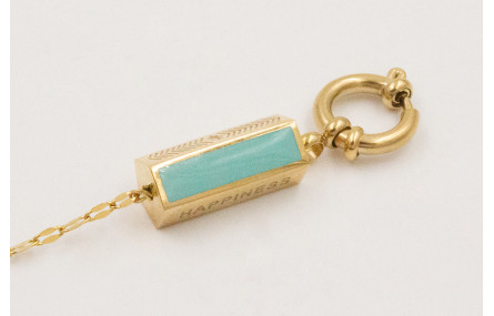 Pulsera ACERO INOX. Cadena eslabón ovalado con tub