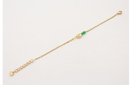 Pulsera ACERO INOX. Cadena eslabón gota zig-zag co