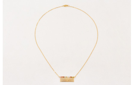 Collar ORO 18K. Cadena eslabón pequeño con colgant