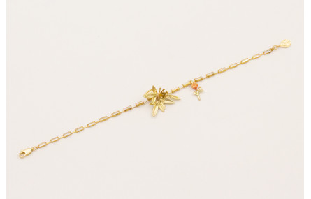 Pulsera cadena strass cristal rectangular con colg