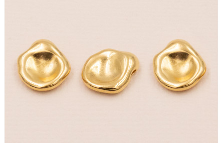 Disco aplastado de 10mm diámetro Baño Oro 3M 18K