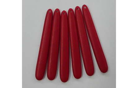 Pieza colgante plastico Rojo 60*8*4mm