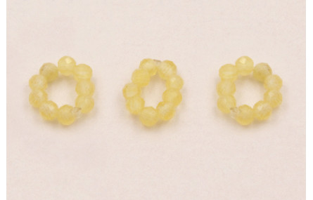 aro de 9 Piedras Cuarzo amarillo de 2mm