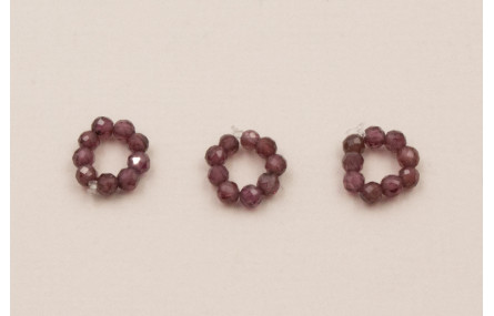 aro de 9 Piedras Cuarzo Granate