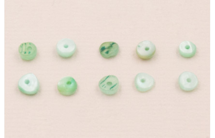 Ristra de 40cms Discos Coral 4mm Color Turquesa