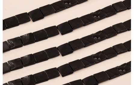 Cuadrado Madreperla teñido Negro de 15mm