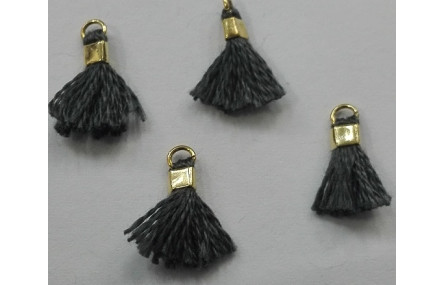 Micro pompon 10mm long. Gris Piedra