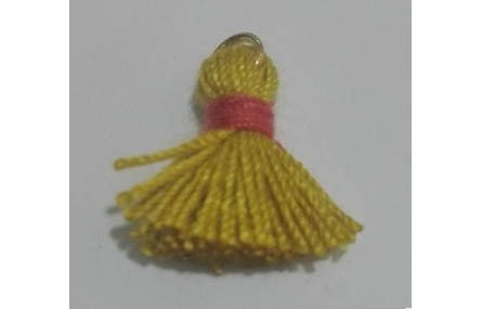 Pompon bicolor 16mm Amarillo-Caldera