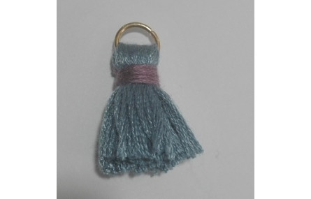 Pompon cordón grueso 25mm Azul-Morado