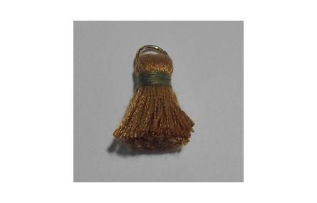 Pompon cordón grueso 25mm Ocre-Marrón