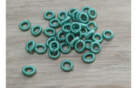 Aro Elástico 5mm. Agujero de 3mm. Verde Turquesa
