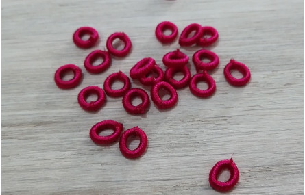 Aro Elástico 5mm. Agujero de 3mm. Granate