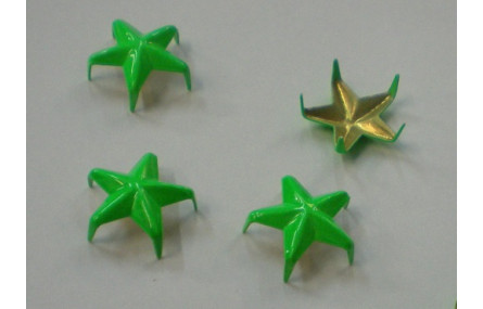 Tachuela estrella 16mm Verde fluor