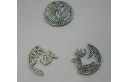 Ciervo-cerbatillo 2 piezas 23mm Plata Vieja