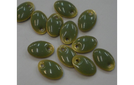 Ovalo esmaltado D.cara 12*8 color piedra