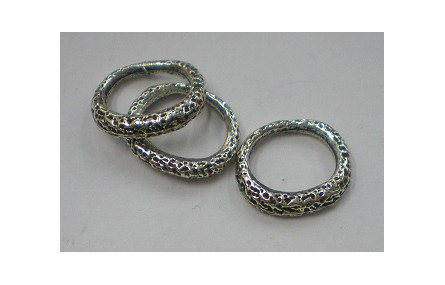 Aro 11*11mm trabajado Plata Vieja