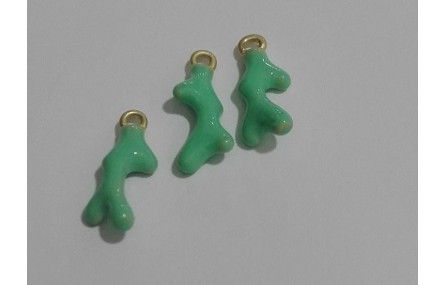 Colgante Coral esmaltado 12mm verde