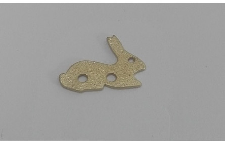 Cuenta Conejo 2 agujeros 14.5*10mm oro mate