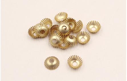 Casquilla pestañas 12*4mm Oro Mate