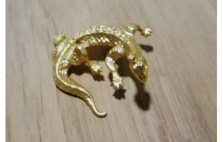 Cuenta Dragón 35*30mm Oro Mate