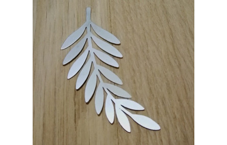 Hola Palmera Plana 60*24mm Plata Mate