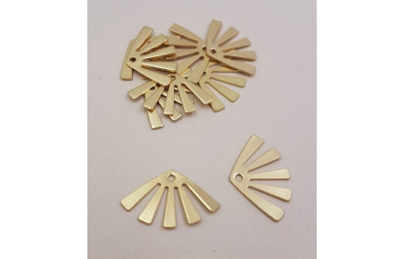 Pieza 5 rayos de Sol 20*12mm Oro Mate
