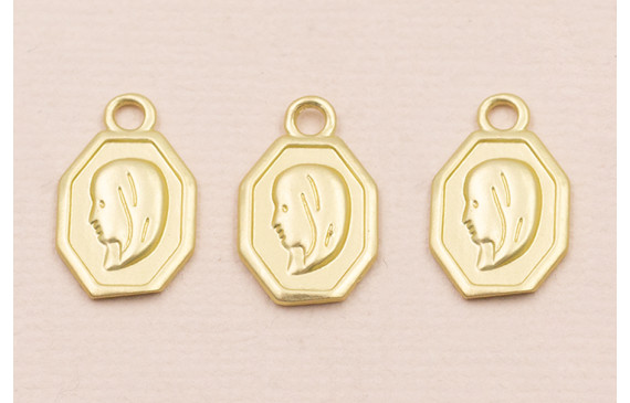 Medalla Virgen 17*11mm Oro Mate