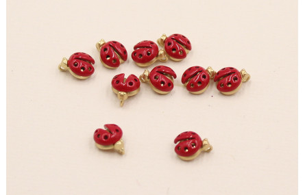 Cuenta Mariquita esmaltada 7*6*4mm