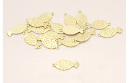 Entrepieza Pez Dorado Mate 17*8mm