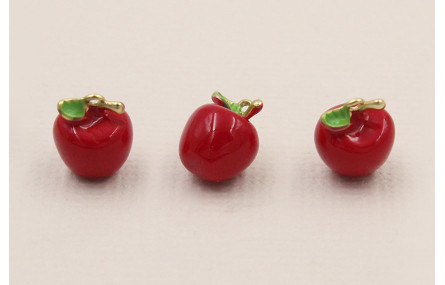 Colgante manzana 7*7mm diametro Roja y verde