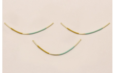 CuentaAcero Inox Arco 55mm Oro Turquesa Mostaza