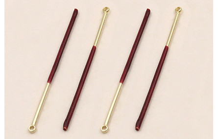 Acero Inox. Listón de 38mm Oro y granate