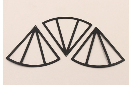 Colagnte Lámina abanico 57*62mm Negro Mate