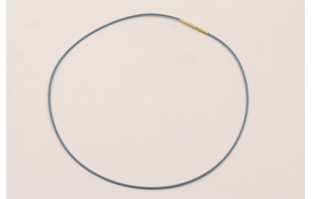 Collar acero espiral 1,4mm*42cms Azul Mar