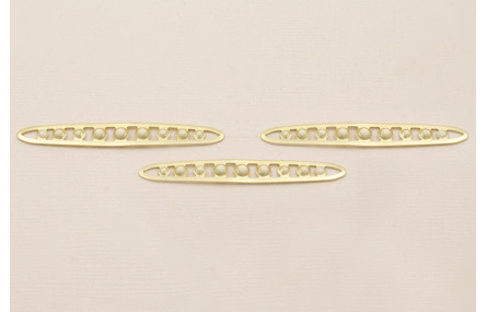 Pieza Vaina Guisantes 52*7 Dorado Mate y Blanco