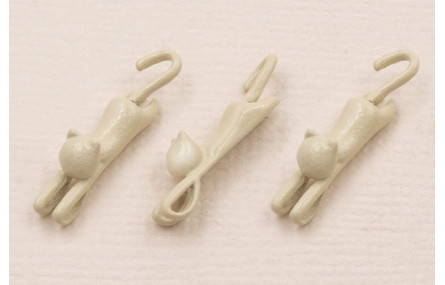 Coltante Gato 20*4mm Esmalte Beige