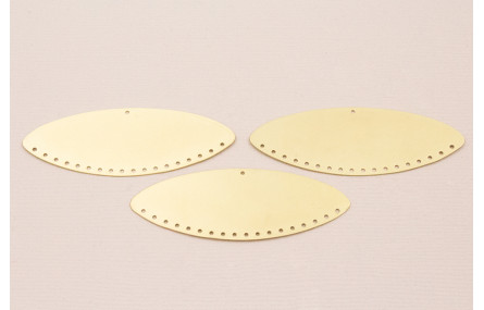 Colgante Ovalo 55*20mm Dorado Mate