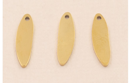 Colgante Gota Acero Inox. 15*4mm Oro