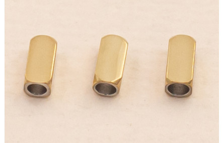 Rectangulo cubico Acero Inox 2*4mm Oro