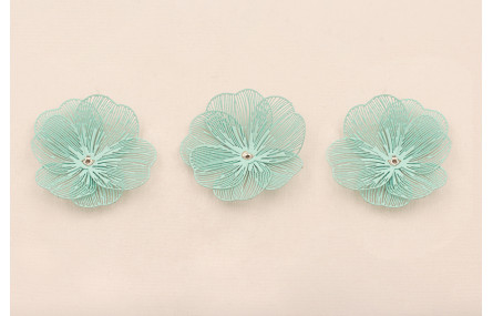 Flor 35mm 6 pétalos moldeables Turquesa