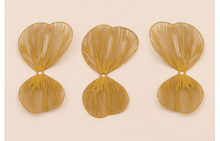 Pareja de Pétalos 50*27mm moldeables Mostaza