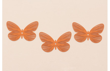 Mariposa Plana 36*25mm Coral